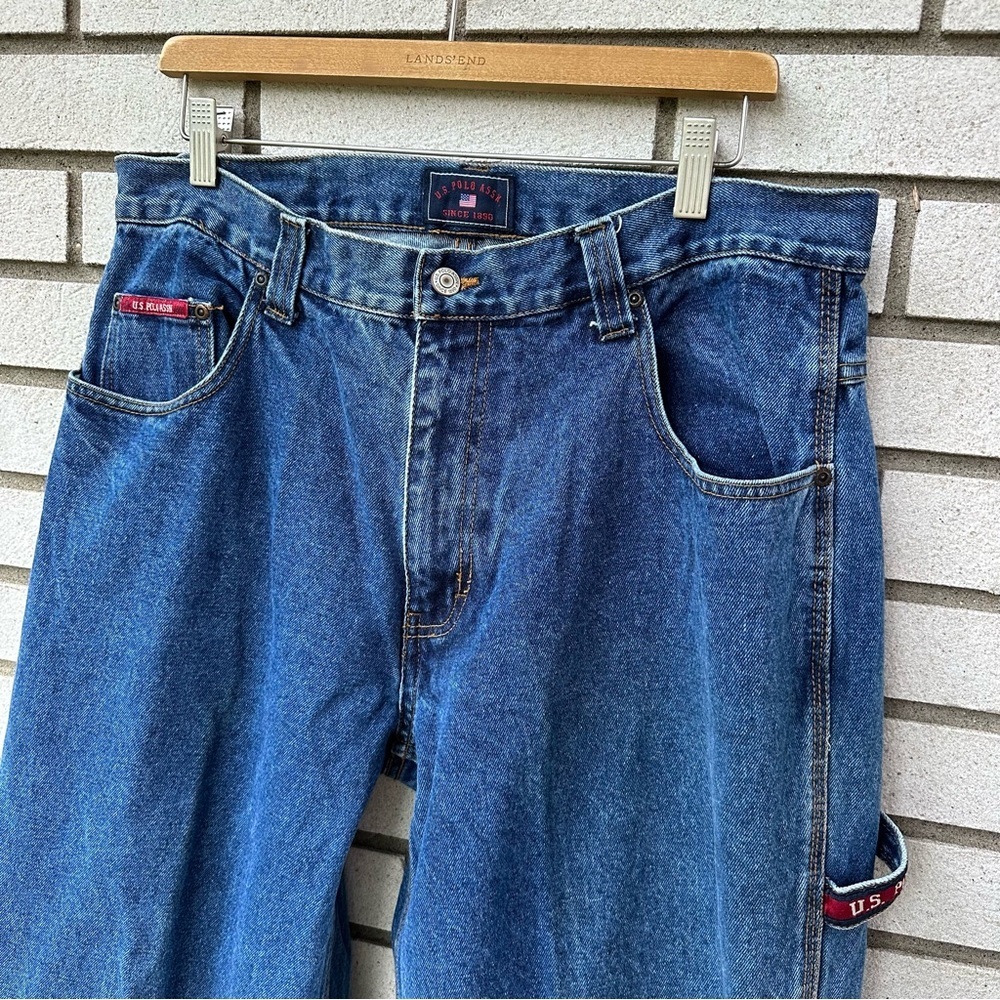 Vintage U.S. Polo Assn. Carpenter Jeans 36x32 Relaxed Workwear Denim Y2K Grunge - Picture 2 of 12